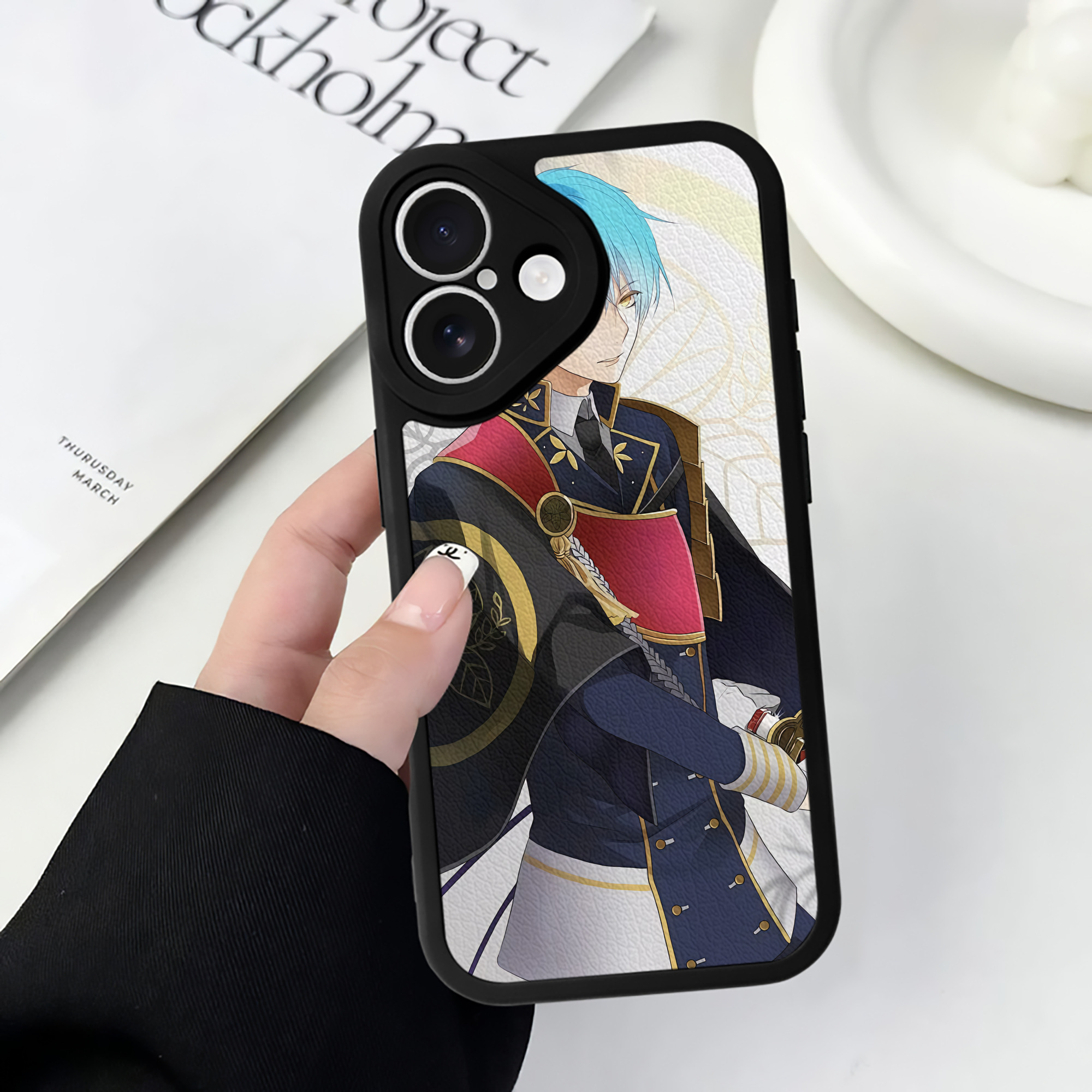 （画像用） 刀剣乱舞 Touken Ranbu 【iPhone 16シリーズ対応】シリコンスマホケース（レザー調） 材質：シリコン